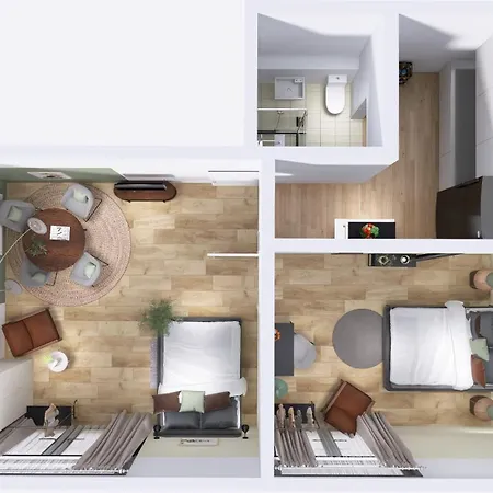 דירה Homely - New Build , Near River , Main Station , Family & Business *